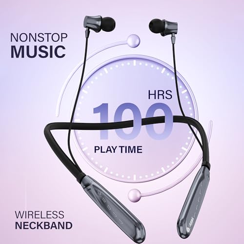 Image of AROMA NB119 Tronix Upto 100 Hr Playtime*,ENC,Fast Charging,Dual Pairing Neckband Bluetooth