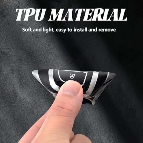 TOOMUME Schlüsselhülle TPU, Autoschlüssel Hülle Passt für Chevrolet Trax Opel Vauxhall Adam Astra Corsa Meriva Mokka Movano Zafira Tourer Buick, Schlüsselcover Schutz Schlüsselgehäuse - 2 Tasten S