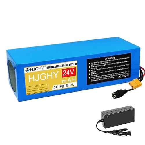 HJGHY 24v,7.8Ah, Batería para Bicicleta eléctrica de 24 V, 10,4 Ah, 13 Ah, 15,6 Ah, 18,2 Ah, 21 Ah, 7,8 Ah. Paquete de baterías de Litio de Gran Capacidad para Scooter y Scooter de 24 voltios.