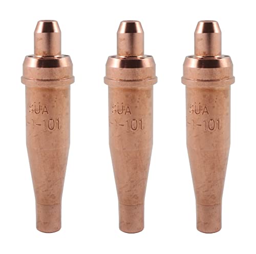 SÜA - (3 PACK) SÜA - 1-101 Series Acetylene Cutting Tip - Compatible with Victor Torches. Sizes: 0, 1 and 2