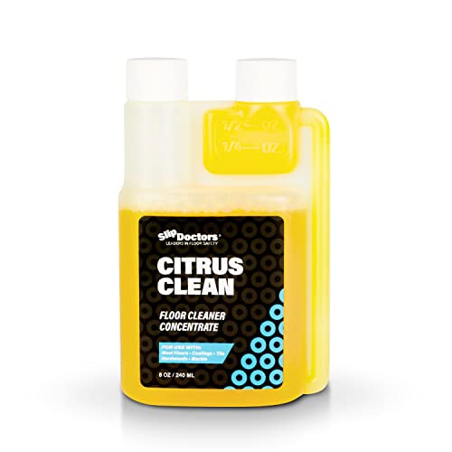 Slip Doctors Citrus Clean Floor Cleaner for Mopping, Concentrated Liquid Floor Cleaning Solution for Ceramic Tile, Vinyl and Wood Removes Stains without Streaking 