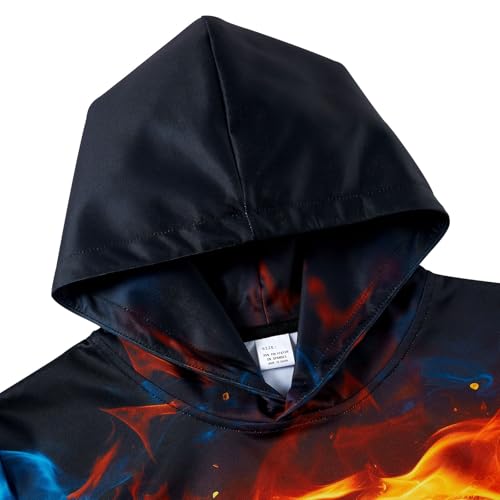 Image of TUONROAD Boys Hoodies 3D Graphic Sweatshirt Lightweight Pullover 6-16T cool