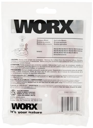 WORX Replacement Spool & Line for String Trimmers, 6 Pack, WA0010 | Compatible with WORX WG154, WG155, WG160, WG162, WG163, WG170, WG180 Series - image 3