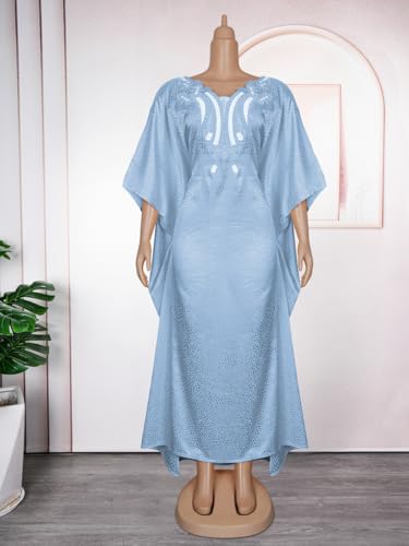 Image of HD African Dresses for Women Fashion Beading Rhinestone Kaftan Maxi Dress