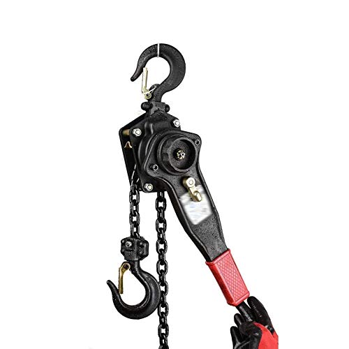HLWAWA Tornos de Remolque, polipasto de Bloques de Cadena 0.75 t Capacidad Levantamiento...