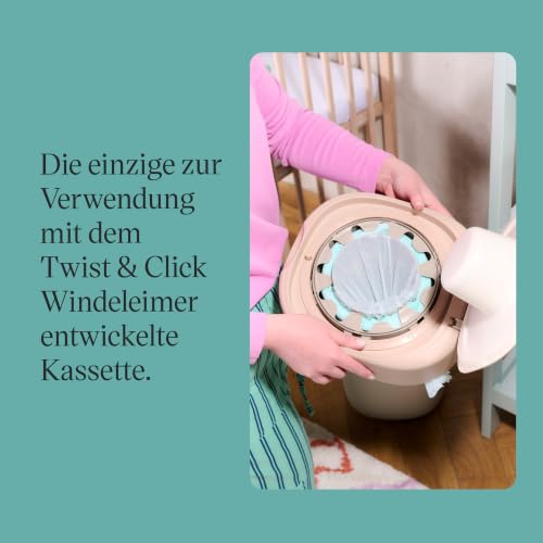 Tommee Tippee Twist & Click Advanced Windeleimer Original-Nachfüllkassetten, Exklusivpackung mit 4, je 10,5 Meter, einfaches… – Ansicht 3