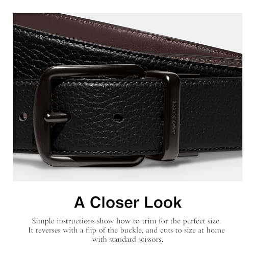 Coach Men's Wide CTS/Rev Signature Belt, Black/Maple, 38mm4