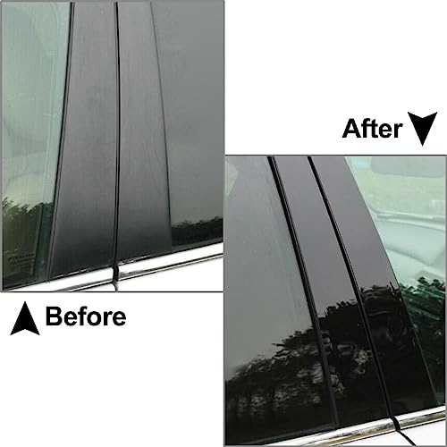 Tiras de pilar B con reflejo de espejo de PC para proteger ventanas de Audi A4L 6