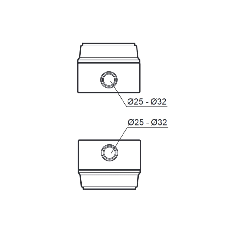 Quadro vuoto flangiato, 305x125x107mm, 6 moduli, 1 presa - Rosi RS3928
