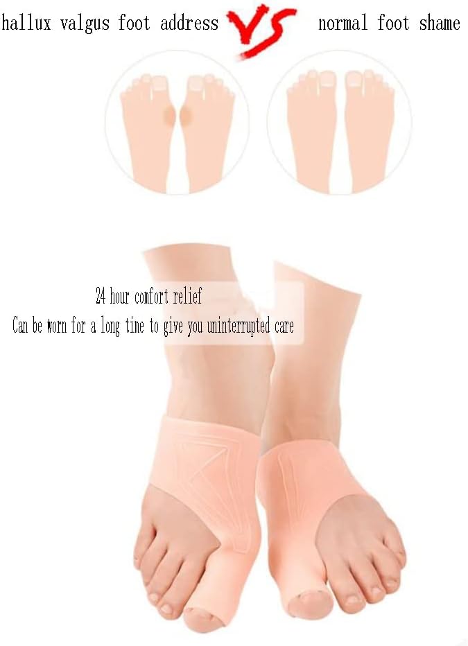 DEAVER Toe Separators for Overlapping Toes, Gel Silicone Toe Straightener Corrector, Toe Spreader Spacers for Hallux Valgus Tailors Claw and Crooked Toes