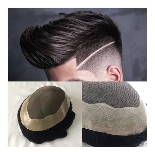 Toupet hommes solution calvitie postiche cheveux humains discrets 7x10