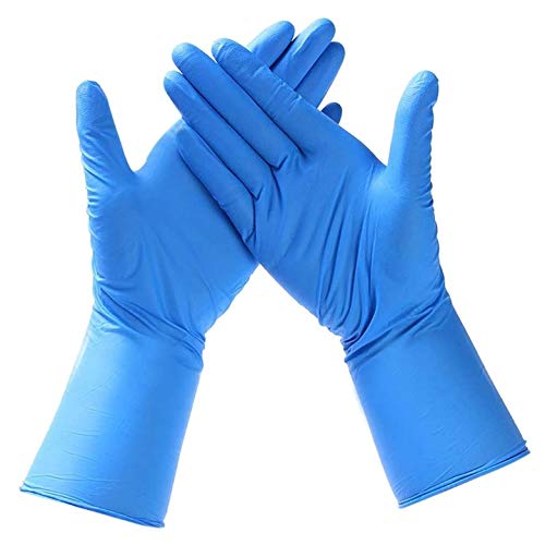 Any leampp Disposable Gloves Medium Food Safe Latex Free Nitrile Sterile 100 Pcs Nitrile Gloves Rubber Comfortable Disposable Mechanic Nitrile Gloves Gloves Clean Tool Multifunctional Home Tools Glove