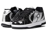 HEELYS Girls Split (Big Kid) Wheeled Heel Shoe, Black/Silver Glitter, 1