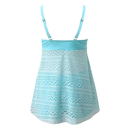 Bikini tankini couvrant bleu clair taille S avec shorty
