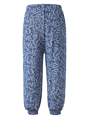 Kids Boys Girls Denim Harem Pants Colorful Boho Pattern Print Yoga Trousers Loose Casual Hippy Sweatpants2