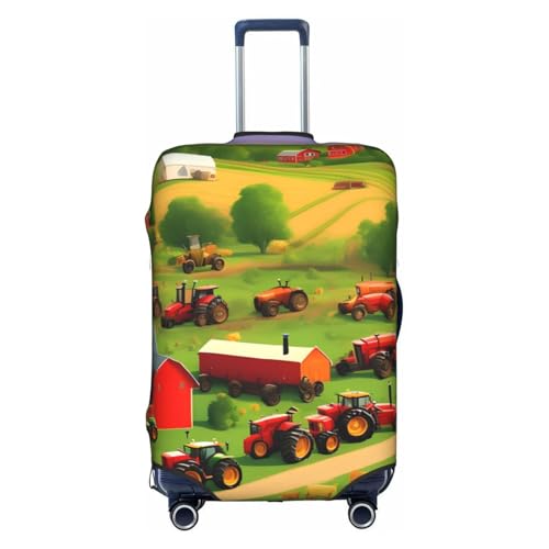 Tractor farm print Luggage cover, suitcase protector, elasticated protective sleeve, fits 18-32 inch suitcases