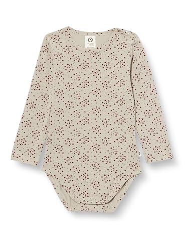 Müsli by Green Cotton Baby Girls Love l/s Body Base Layer, Soft Green/Cabernet, 68