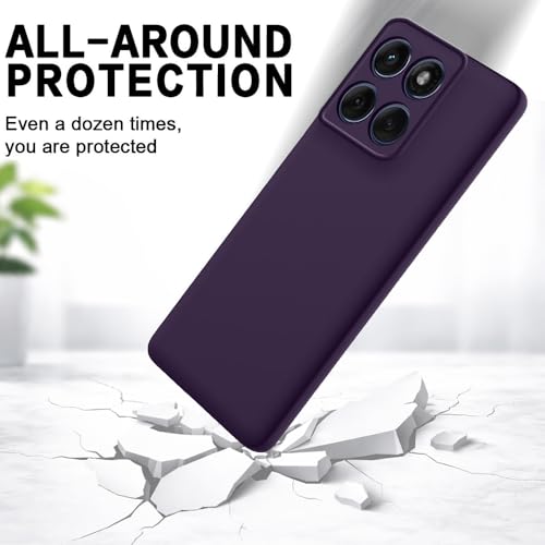 Image of Back Cover Compatible with Motorola Moto Edge 70 5G | Full Camera Protection | Premium Liquid Silicon Case | Flexible Bumper Case for Motorola Moto Edge 70 5G (Purple)