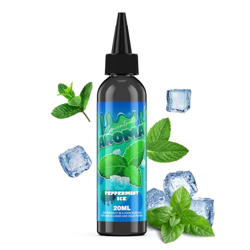 FURUN Pfefferminz-Eis Aromakonzentrat, hochdosiertes Lebensmittelaroma, 20ml Aroma in 120ml Flasche, einfaches Mischen, kühles Minzaroma für Getränke DIY 1