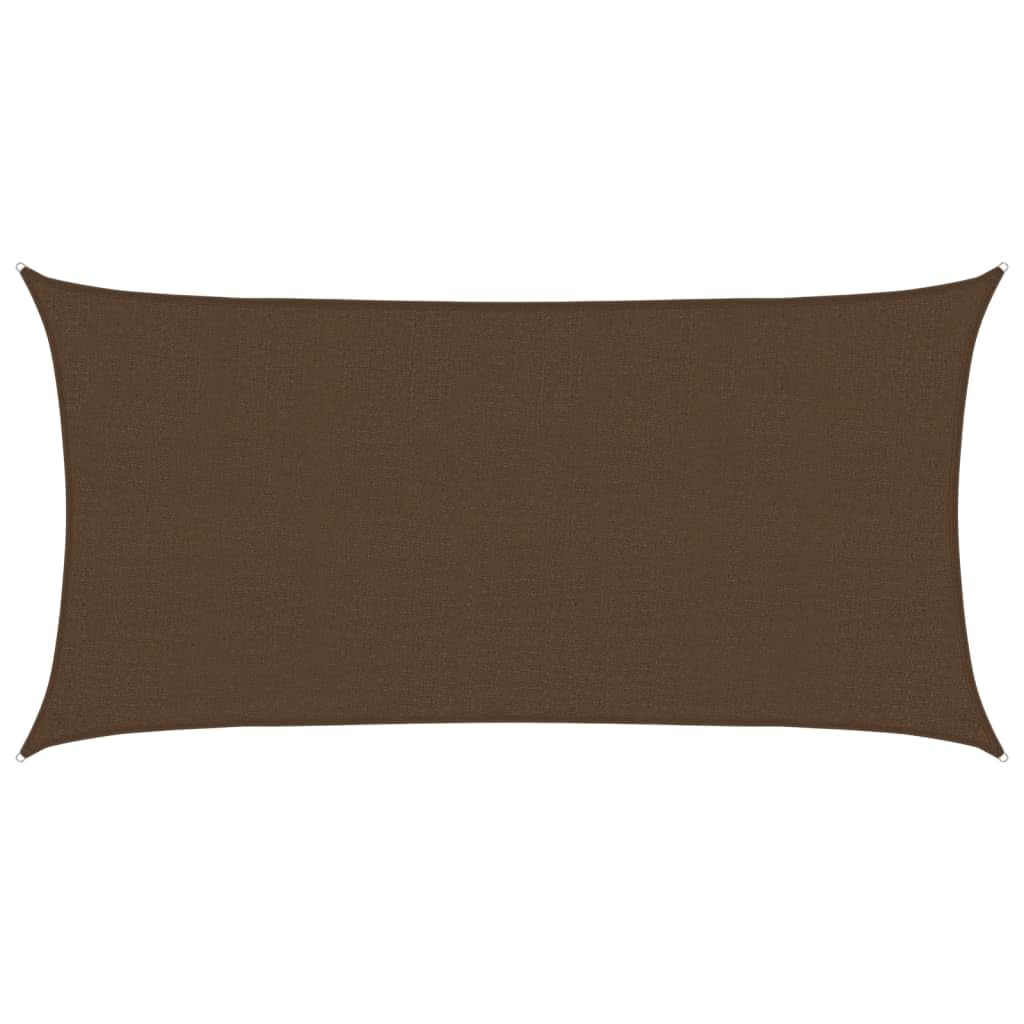vidaXL Sunshade Sail HDPE Outdoor Sunscreen Balcony Sun Sail Tarp Water Resistant Garden Patio Sun Shade Sail Canopy 160 g/m² Brown 2.5x4.5 m — image 1