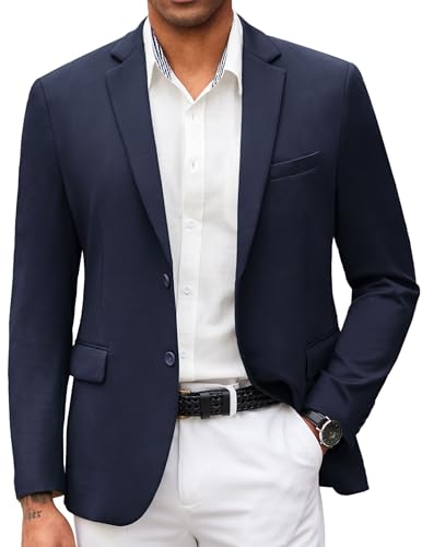 Image of COOFANDY Mens Casual Blazer Slim Fit Suit Jacket Lightweight Knit Sport Coat Two Button Blazer Jacket
