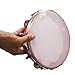 Tambourine Dafli Hand Percussion Instrument with Metal Jingles Round Frame Drum for Music Rhythm Learning Dance and Cultural Events