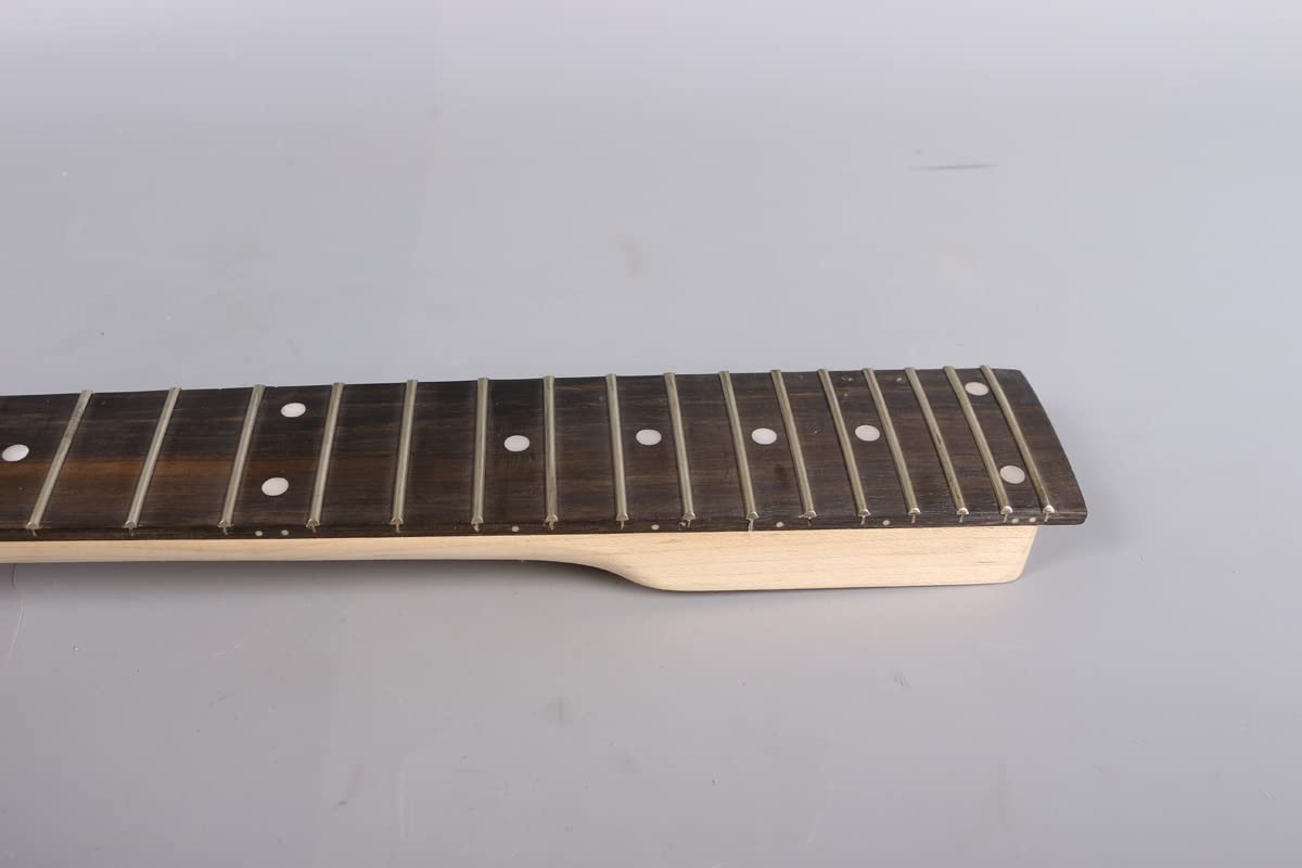 7string chitarra collo 24fret 25.5 pollici legno acero con palissandro chitarra tastiera collo largo paddle testa fai da te chitarra Dot intarsio