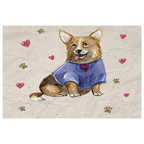 Sets de table aquarelle chiot pour décorer votre salle à manger - 2