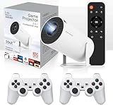 ➡️Sortie haute définition : prend en charge le décodage de sortie vidéo TV ultra haute définition 4K (1920*1080P), avec une carte TF de 64 Go sur le contrôleur de jeu. Utilisez le contrôleur pour accéder à la page de jeu, avec une variété de jeux parmi lesquels choisir Contrôleur de jeu : le contrôleur sans fil est conçu pour être simple et pratique, plug and play. Branchez simplement l'USB sur le projecteur et le contrôleur sans fil évite de s'approcher de l'écran, protégeant efficacement les yeux