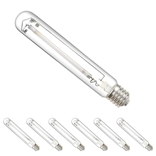 iPower 600W HPS Grow Light Bulb Lamp for Plants Growth, Pressure Sodium Bulb Lamp with High PAR Enhanced Red and Orange Spectrums, CCT 2100K, 6 Pack