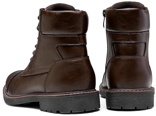 Image of Jousen Men's Motorcycle Combat Dress Boots with Zipper
