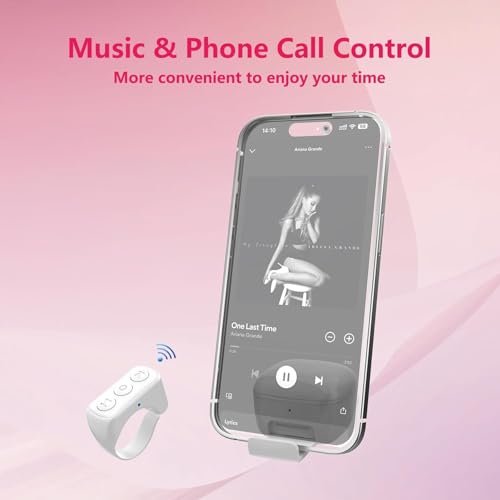 Bague de défilement TikTok blanche avec télécommande Bluetooth pour smartphone et liseuse