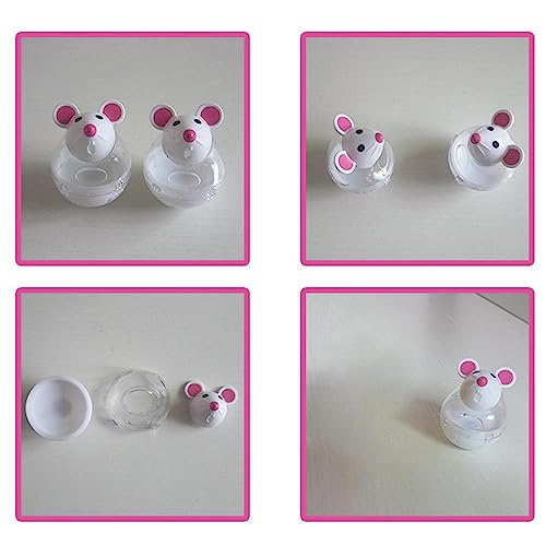 Maodom Katzen-Leckerli-Ballspender - Maus taumelt, fehlender Futterball | Lustiges kleines Katzenspielzeug, langsamer Futterspender, trainierend und interaktiv, beugt Fettleibigkeit