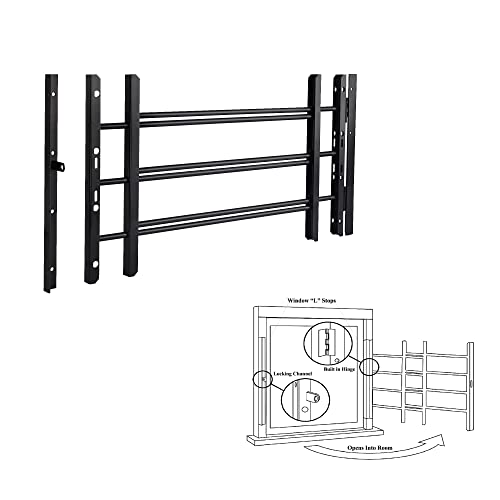 Grisham 3-Bar Window Bars Black