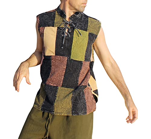 Renaissance Jester Sleeveless Sack Patch Muang Cotton Vest