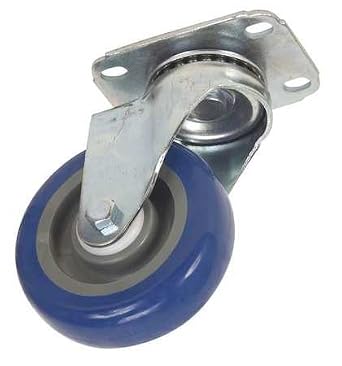 Swivel Plate Caster, Poly, 3-1/2 in., 250 lb.