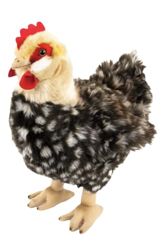 Teddys Rothenburg Kuscheltier Henne Hilde 37 cm grau/braun Huhn mit Ei Plüschhenne Plüschtier