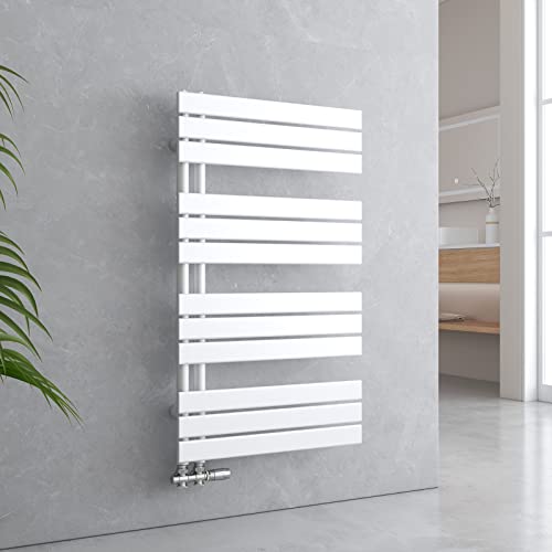 EMKE Radiador de baño plano 1041x600 mm blanco, calientatoallas para secador de toallas de baño,...