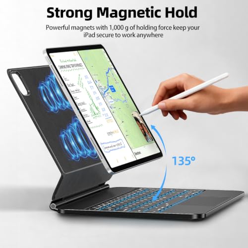 Image of Keyboard Case for iPad Air 11-inch M4 /M3 /M2, Magnetic Stand, Trackpad