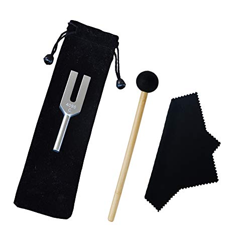 Mr. Sleeply 4096 Hz Tuning Fork, Crystal Tuning Fork for Healing, Medical-Grade Tuning Fork with Silicone Hammer Healing Sound Vibration Therapy Medical Tools