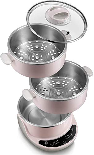 YYAI-HHJU Eierkocher, Elektrischer Dampfgarer/Hot Pot Aus Edelstahl 304, 60-Minuten-Timer, Kompakter Stapelbarer Korb, Gemüse, Ei, Meeresfrüchte, Huhn, Dim Sum – Bild 4