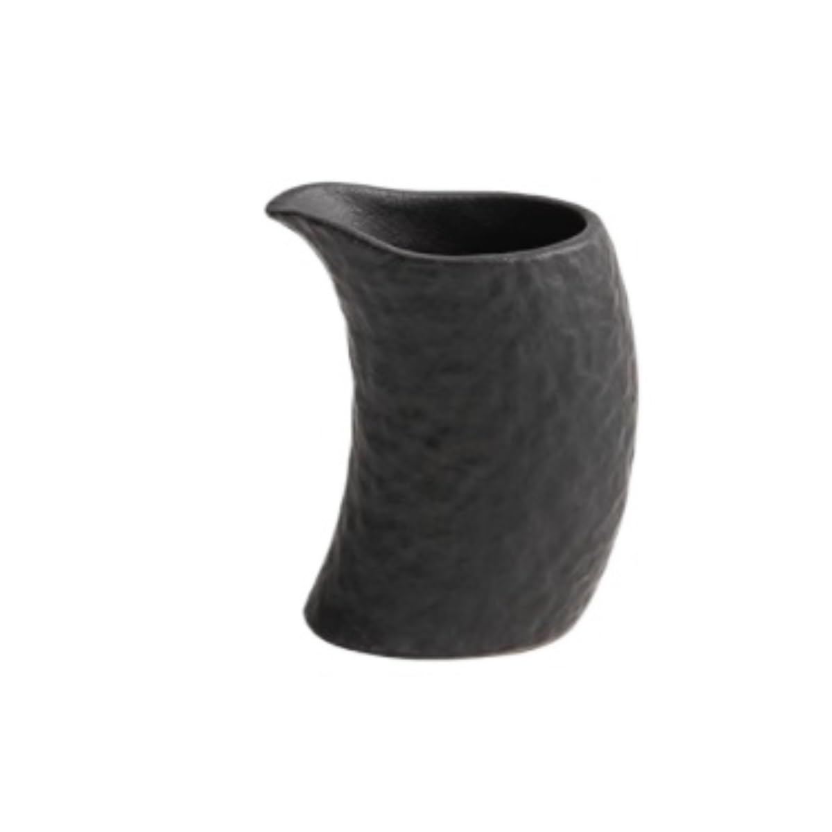 Salsiera per salsa per condimenti per insalata, ristorante occidentale, per bistecche, salse, tazza creativa in ceramica bianca, per cucina e ristorante (nero)