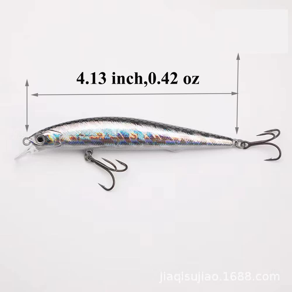Lot de 66 leurres de pêche à la truite, au bar, au saumon, au doré jaune, avec hameçons triples et queue de coq, cuillères spinnerbait assorties, appâts de natation pour la pêche