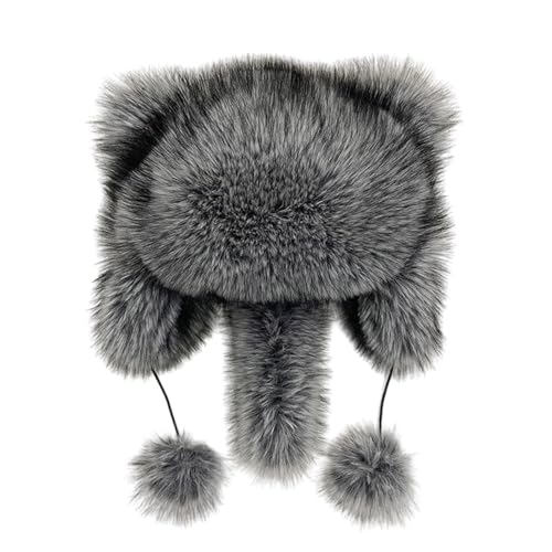 Chapeau en fourrure douce avec oreilles d'ours pour le ski et le cyclisme en hiver