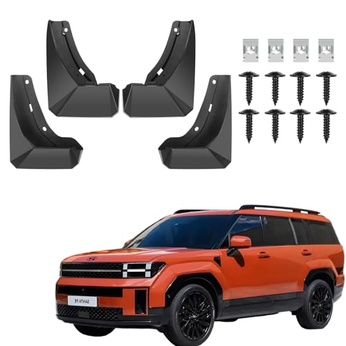 Image of Mud Flaps Splash Guards for Fit for Hyundai IX45 /SANTFE 2024 | No Drilling Required Bendable Mud Guards | Front & Rear 4-Piece Set Car Accessories