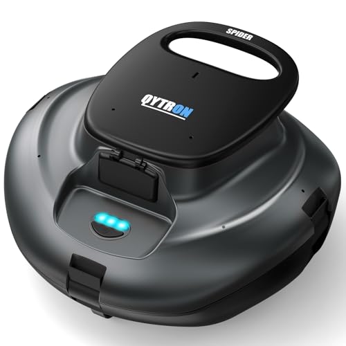 Spider Robot pulitore per piscina senza fili, aspirapolvere automatico per piscina con doppio motore, autonomia di 90 minuti, parcheggio automatico, aspirapolvere per piscina robotizzata per una