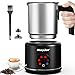 Montalatte Elettrico, Morpilot Milk Frother in Acciaio Inossidabile, 6 in 1 Funzione, Capacità 250ml Cappuccino o 500 ml Latte Caldo, Design Diviso, Nero immagine