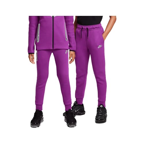 Nike Sportswear Tech Fleece Big Kids' Reflective Joggers (FZ5434-505, Bold Berry)