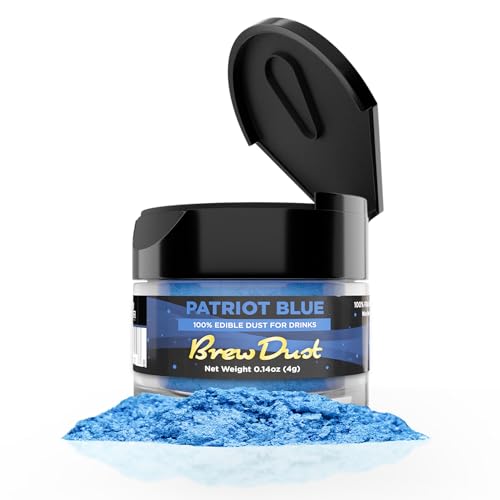 Bakell Brew Dust - Patriot Blue (4g) | Edible Shimmery Drink Glitter for Beverages, Drinks & Cocktails