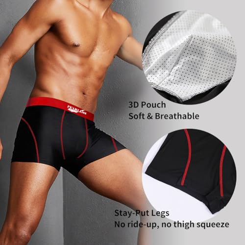 Men's Boxer Briefs 4-Pack - Ultra Soft Micro Modal Underwear - Breathable, Moisture-Wicking & Comfortable Multipack4